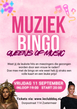 Muziekbingo Queens of Music — muziek in Zoetermeer