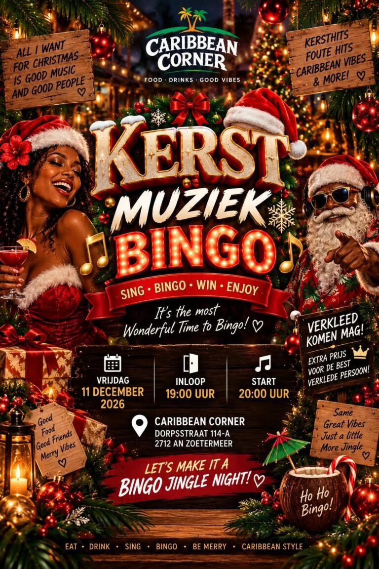 KERST MUZIEKBINGO CARIBBEAN CORNER — muziek in Zoetermeer